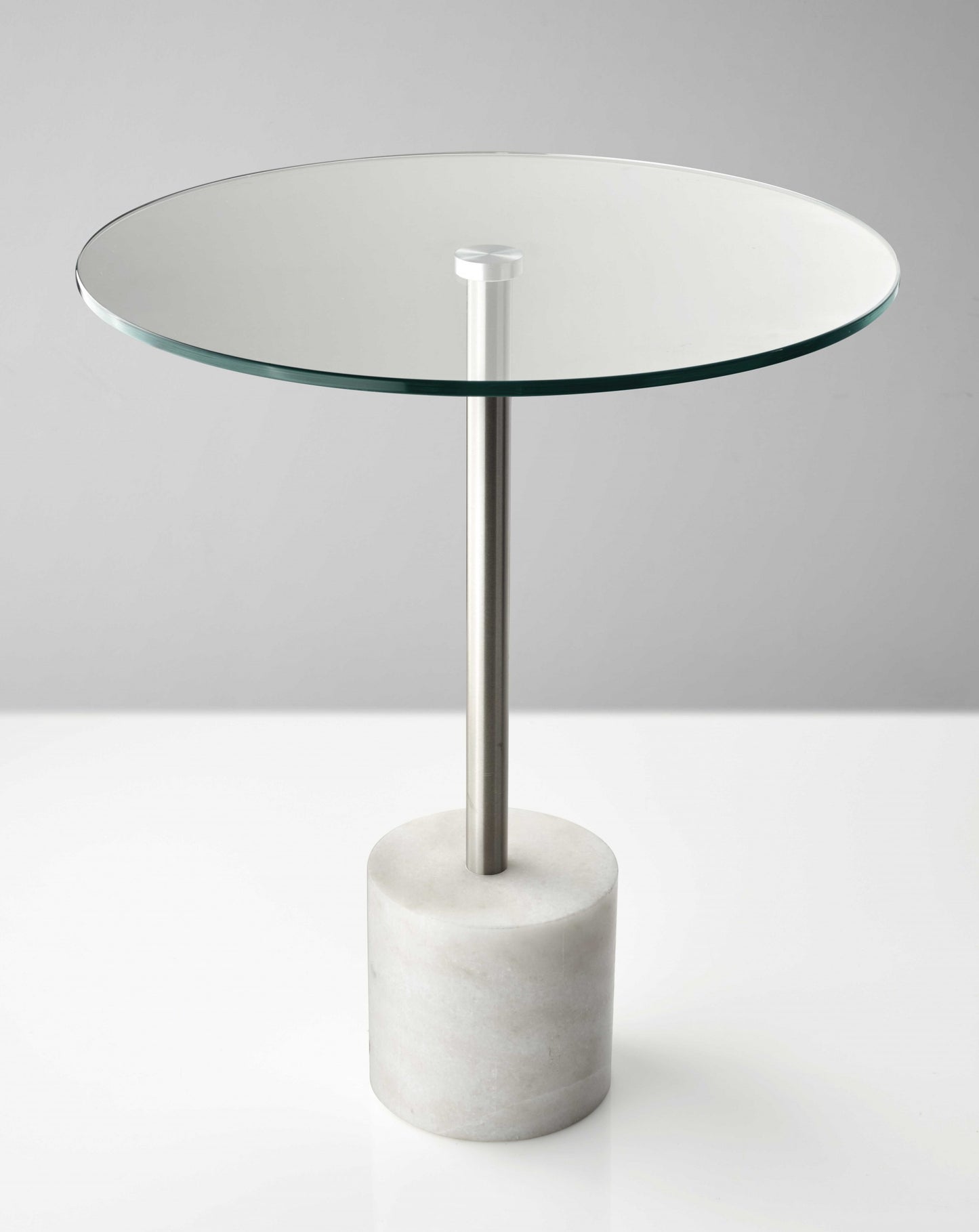 Steel White Marble and Glass End or Side Table By Homeroots | Side Tables | Modishstore - 2