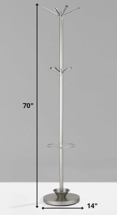 White coat rack discount with umbrella stand