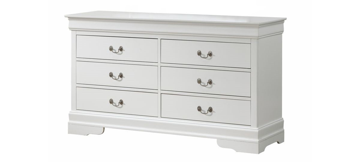 White Metal Dresser By Homeroots | Dressers | Modishstore - 2