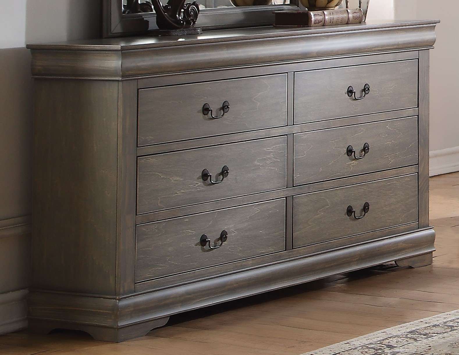 Antique Gray Wood Dresser By Homeroots | Dressers | Modishstore