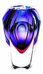 9 Purple Art Glass Vase By Homeroots