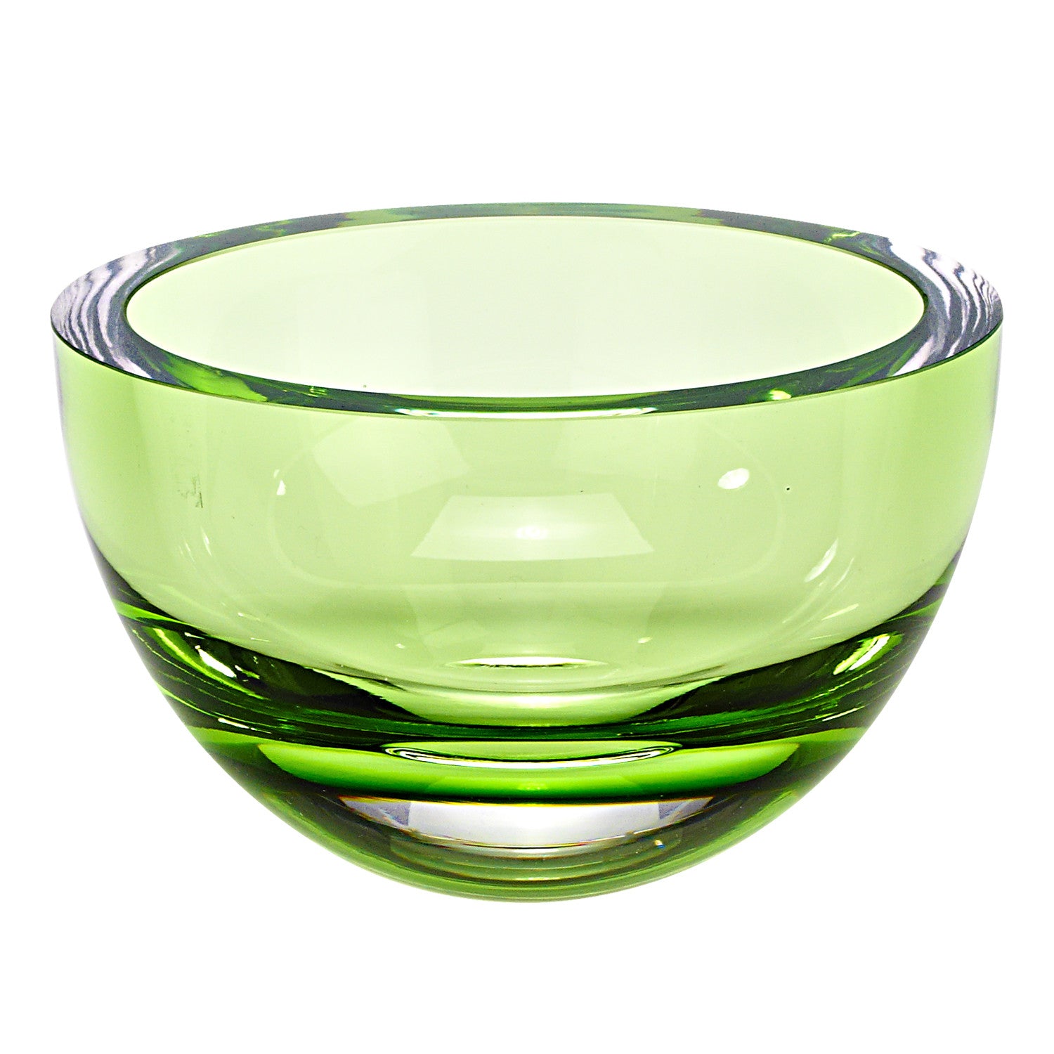 6 Mouth Blown Crystal European Made Lead Free Spring Green Bowl By Homeroots | Decorative Bowls | Modishstore - 2