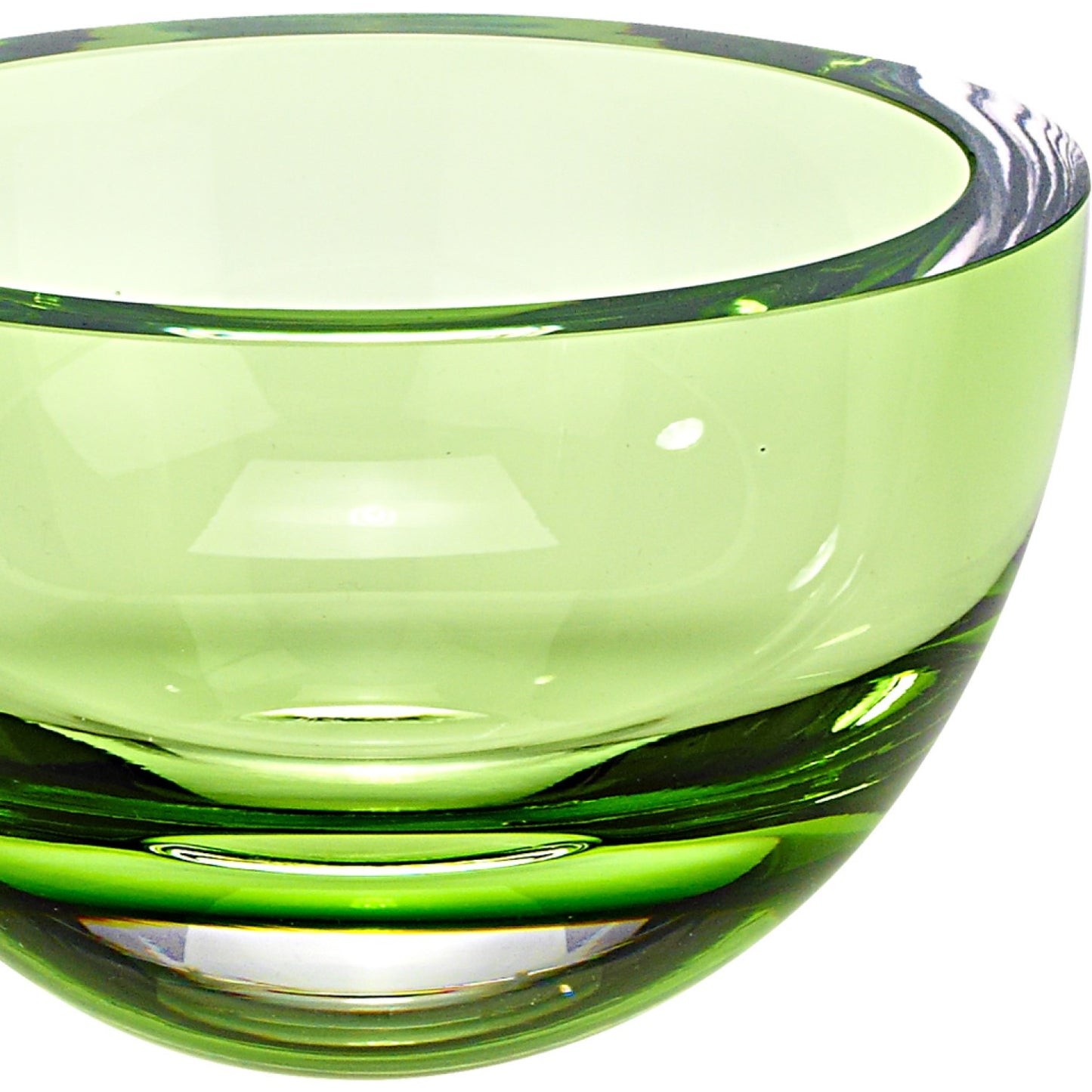 6 Mouth Blown Crystal European Made Lead Free Spring Green Bowl By Homeroots | Decorative Bowls | Modishstore - 3