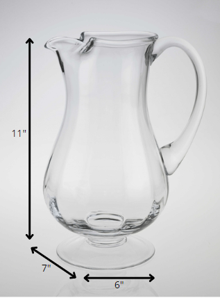 Mouth Blown Lead Free Crystal Pitcher 54 Oz By Homeroots | Bottles & Jugs | Modishstore - 2