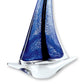 9 Blue Art Glass Sailboat By Homeroots | Sculptures | Modishstore - 2