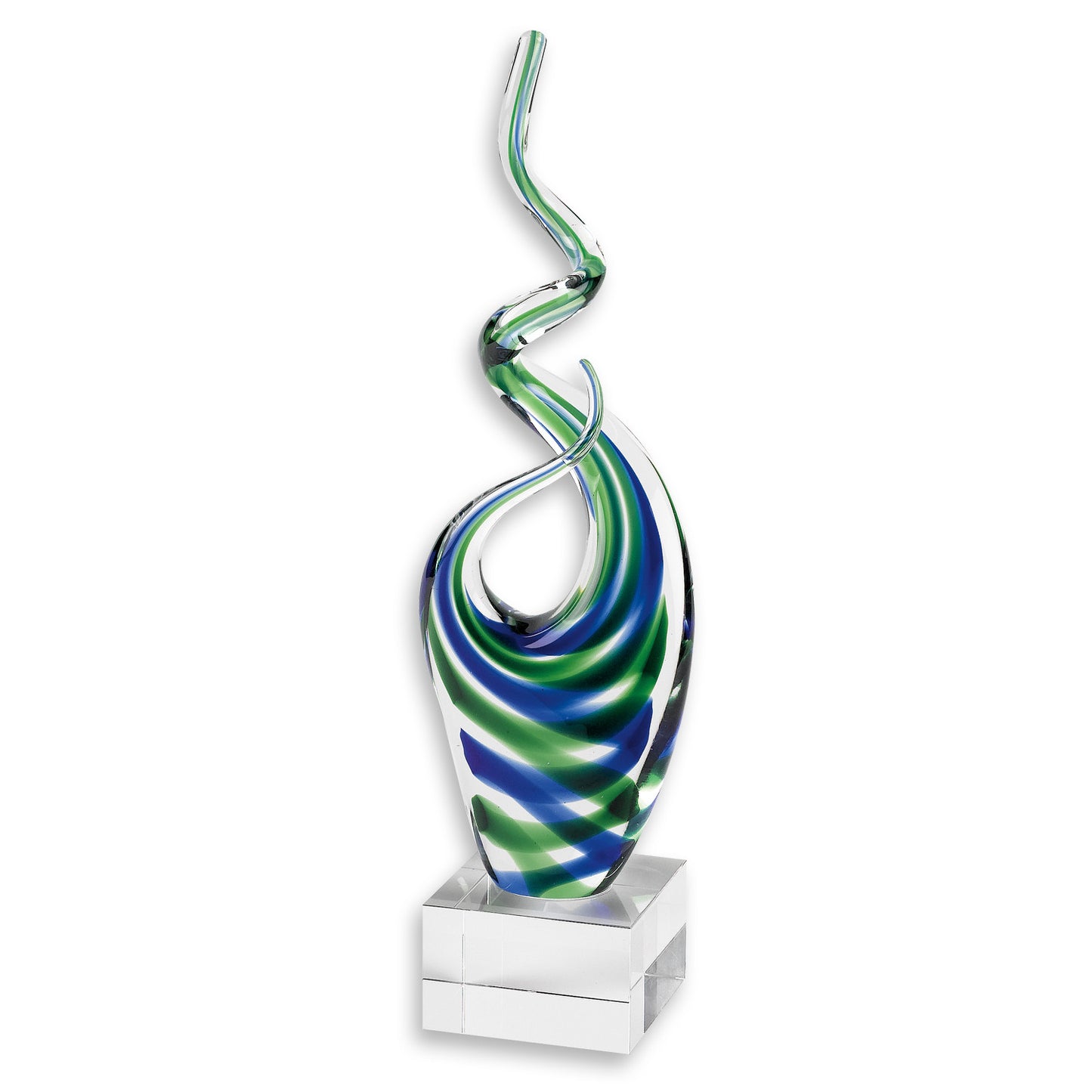 14 MultiColor Glass Art Glass Centerpiece By Homeroots | Sculptures | Modishstore - 3