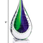11 Mouth Blown Teardrop Centerpiece on Crystal Base By Homeroots - 376116 | Sculptures | Modishstore - 2