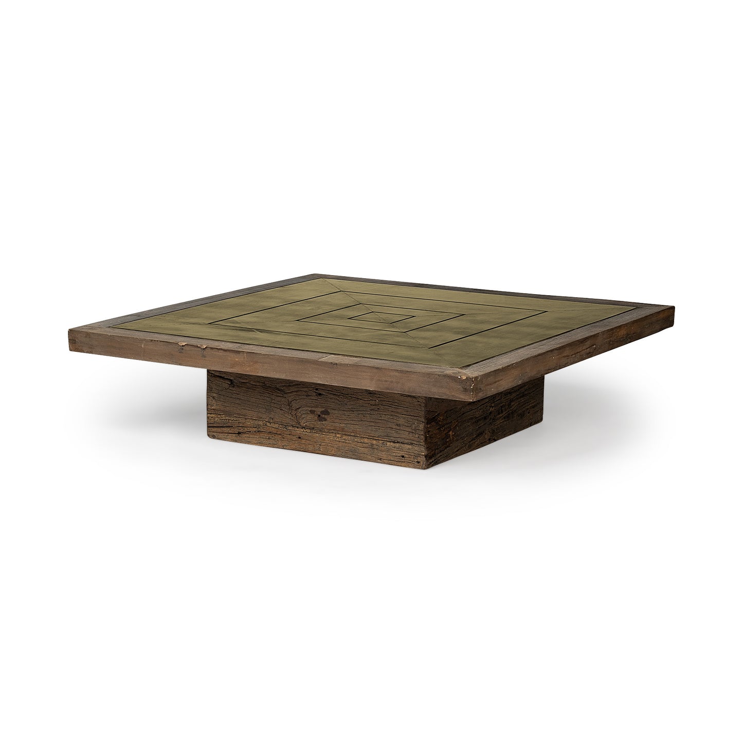 Square Solid Wood Table and Base Coffee Table By Homeroots | Coffee Tables | Modishstore