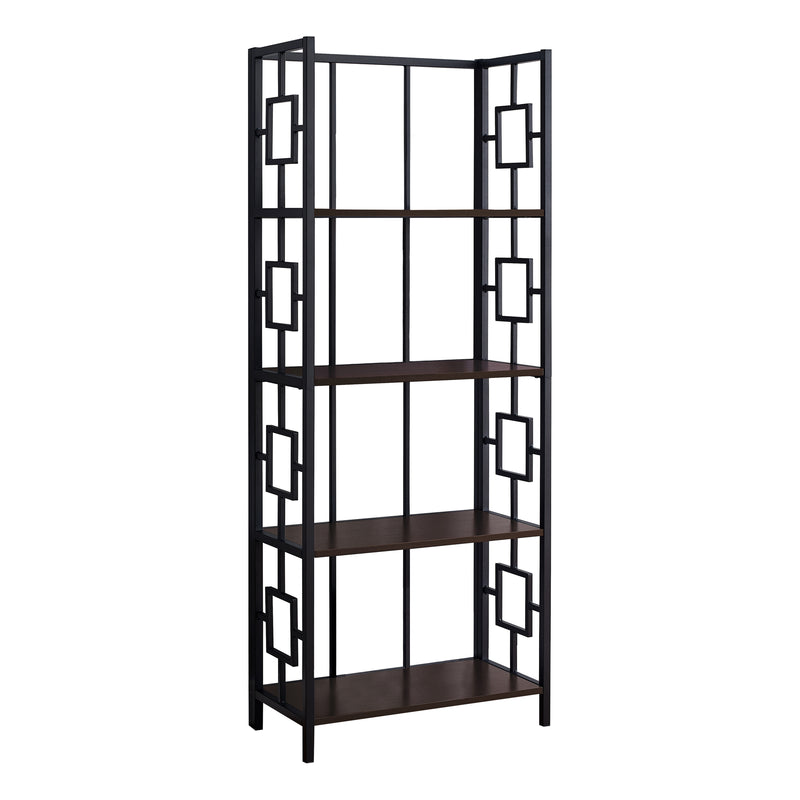 62" 4 Tier Bookcase BlackwithBlack Metal Etagere By Homeroots | Bookcases | Modishstore - 5