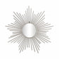 Striking Silver Metal Sunburst Design Wall Mirror By Homeroots | Mirrors | Modishstore - 3