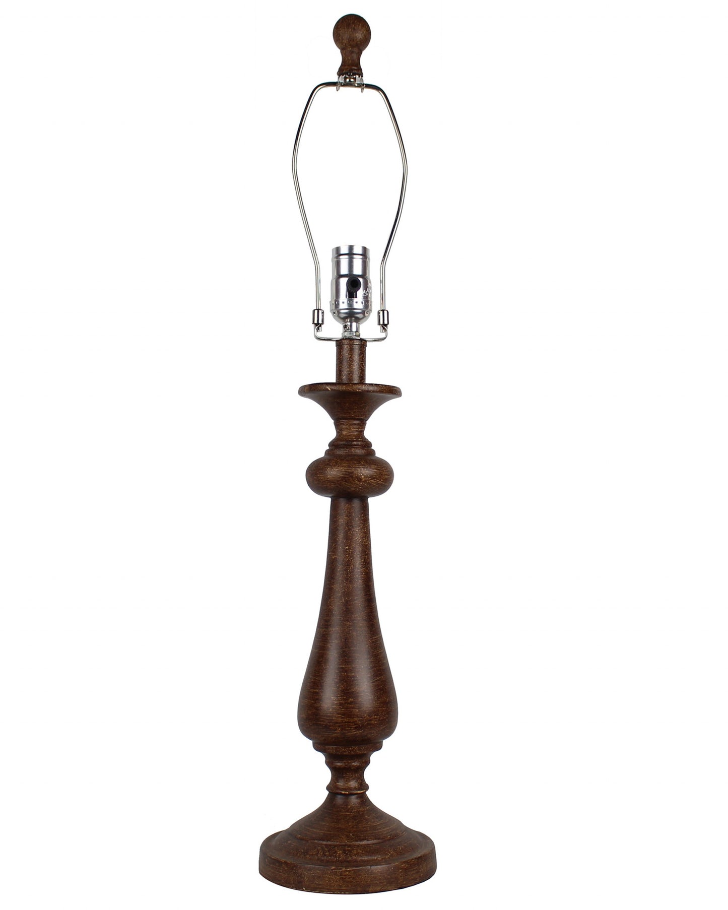 Brown Candlestick Lamp Base By Homeroots | Table Lamps | Modishstore