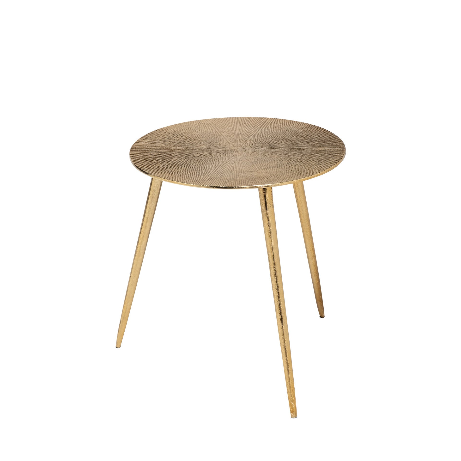 Small Gold Finish Round Starburst Accent Table By Homeroots | Accent Tables | Modishstore