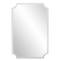 Minimalist Rectangle Mirror with Beveled Edge And Scalloped Corners By Homeroots