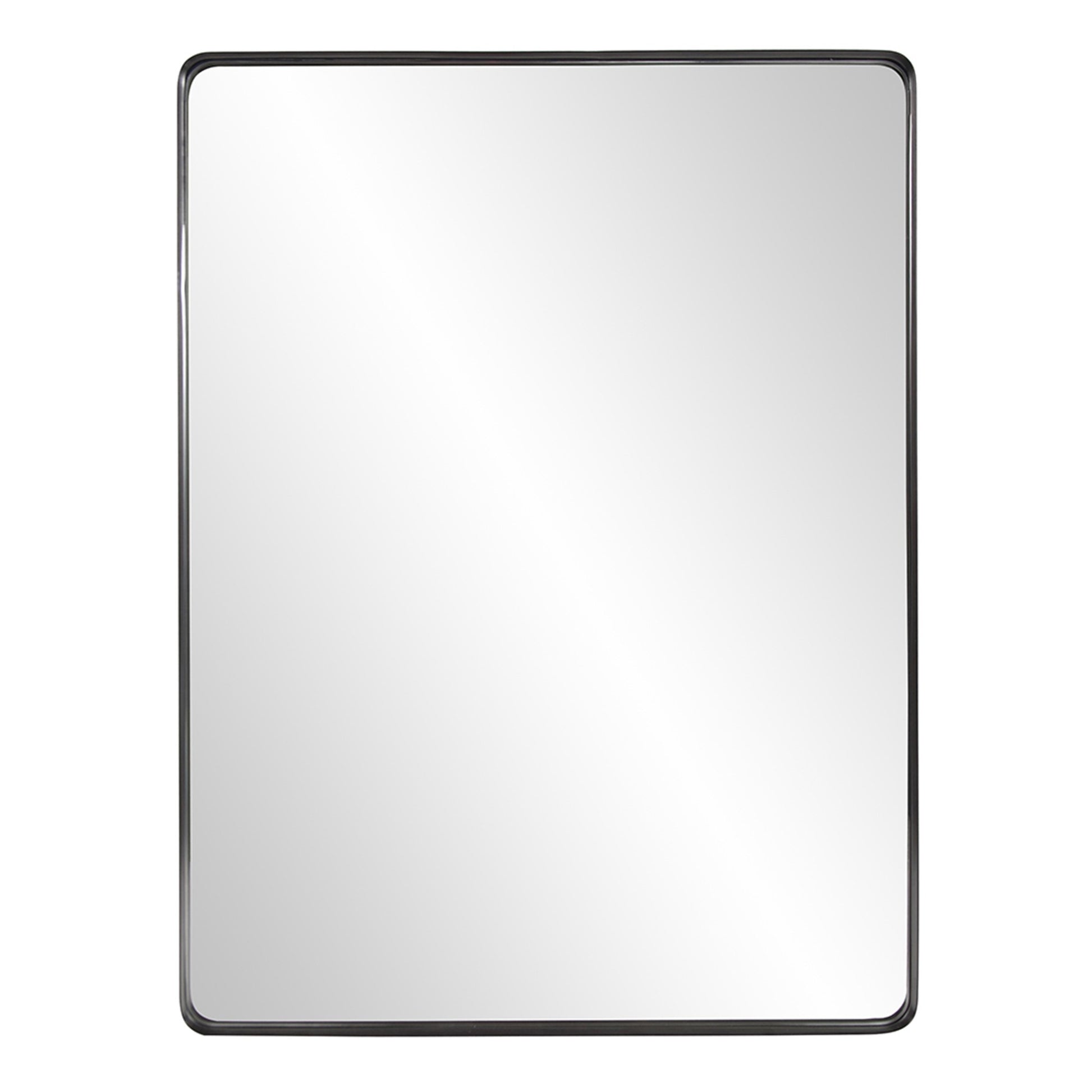 Rectangular Stainless Steel Frame with Brushed Black Finish By Homeroots | Mirrors | Modishstore - 2