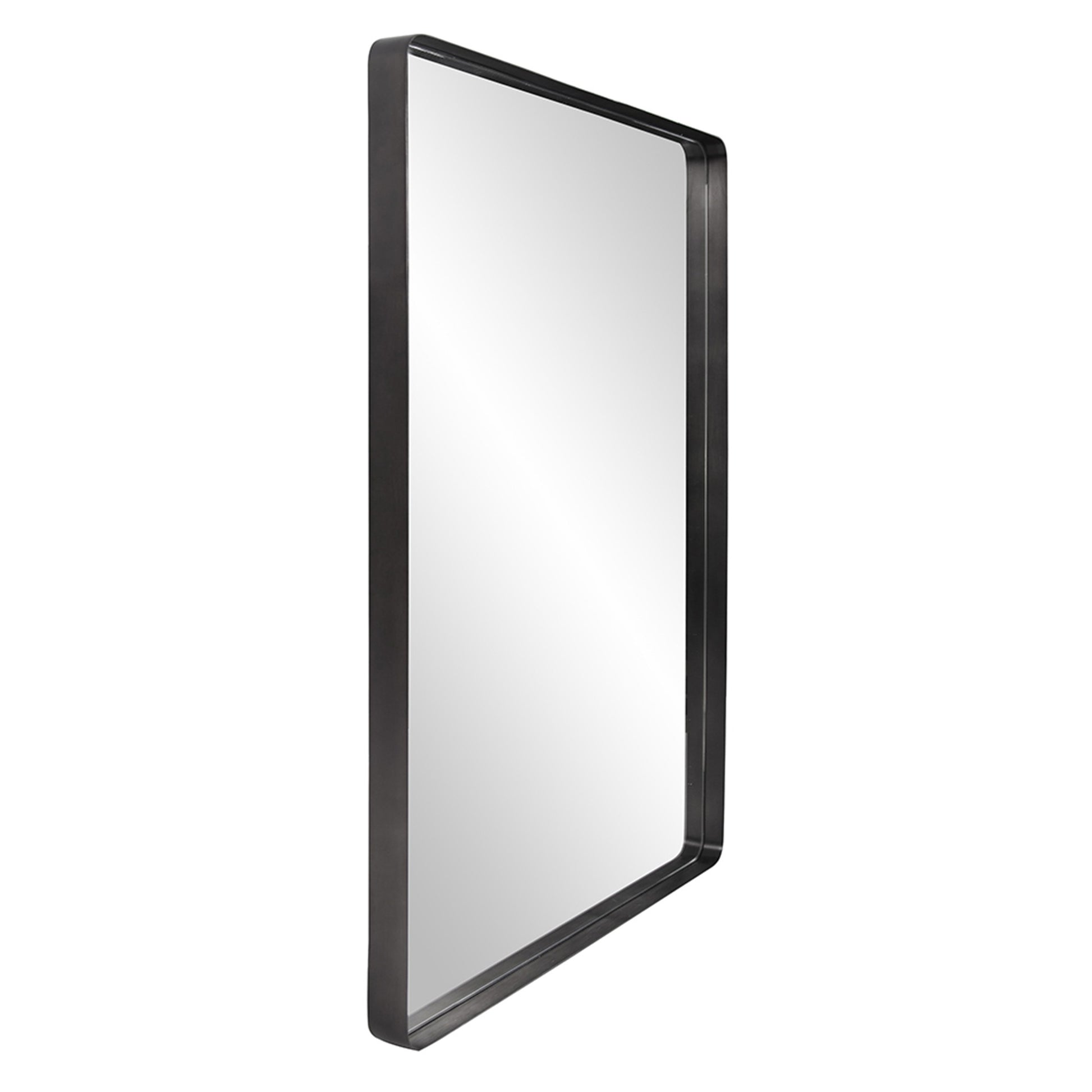 Rectangular Stainless Steel Frame with Brushed Black Finish By Homeroots | Mirrors | Modishstore - 3
