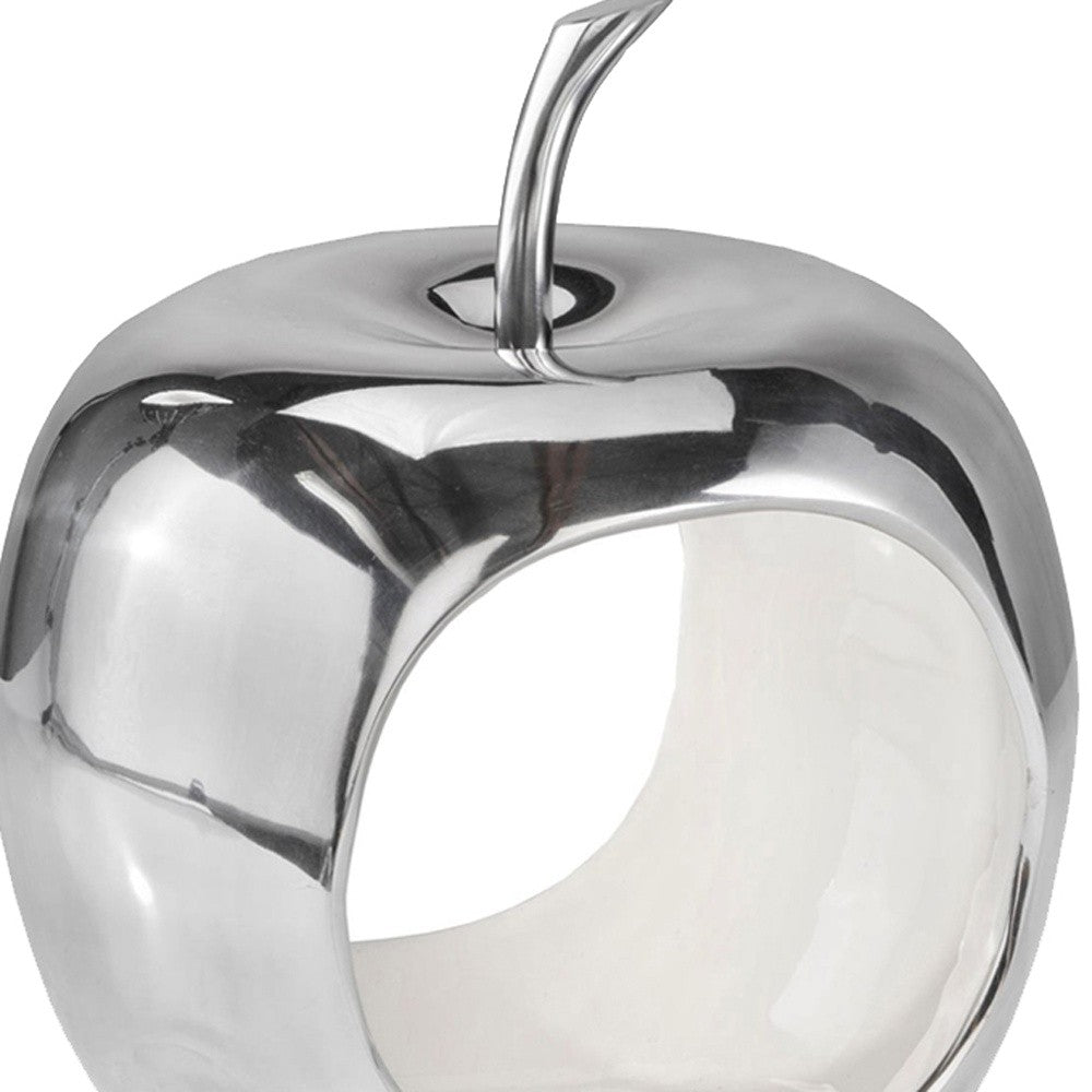 Apple Shaped Aluminum Decorative Accent Bowl By Homeroots | Trays | Modishstore - 4