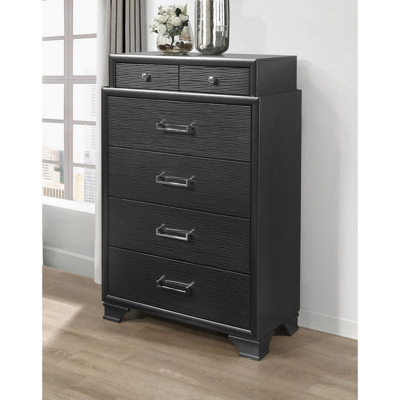 Grey Chest With 6 Drawers By Homeroots | Dressers | Modishstore