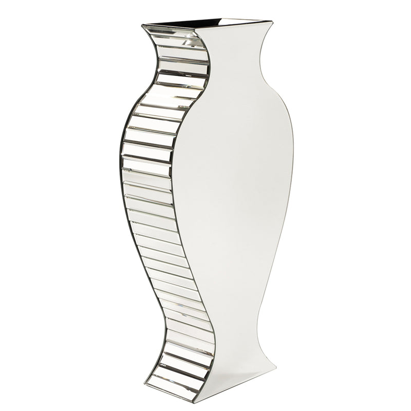 Curvy Art Deco Style Mirrored Vase By Homeroots | Vases | Modishstore