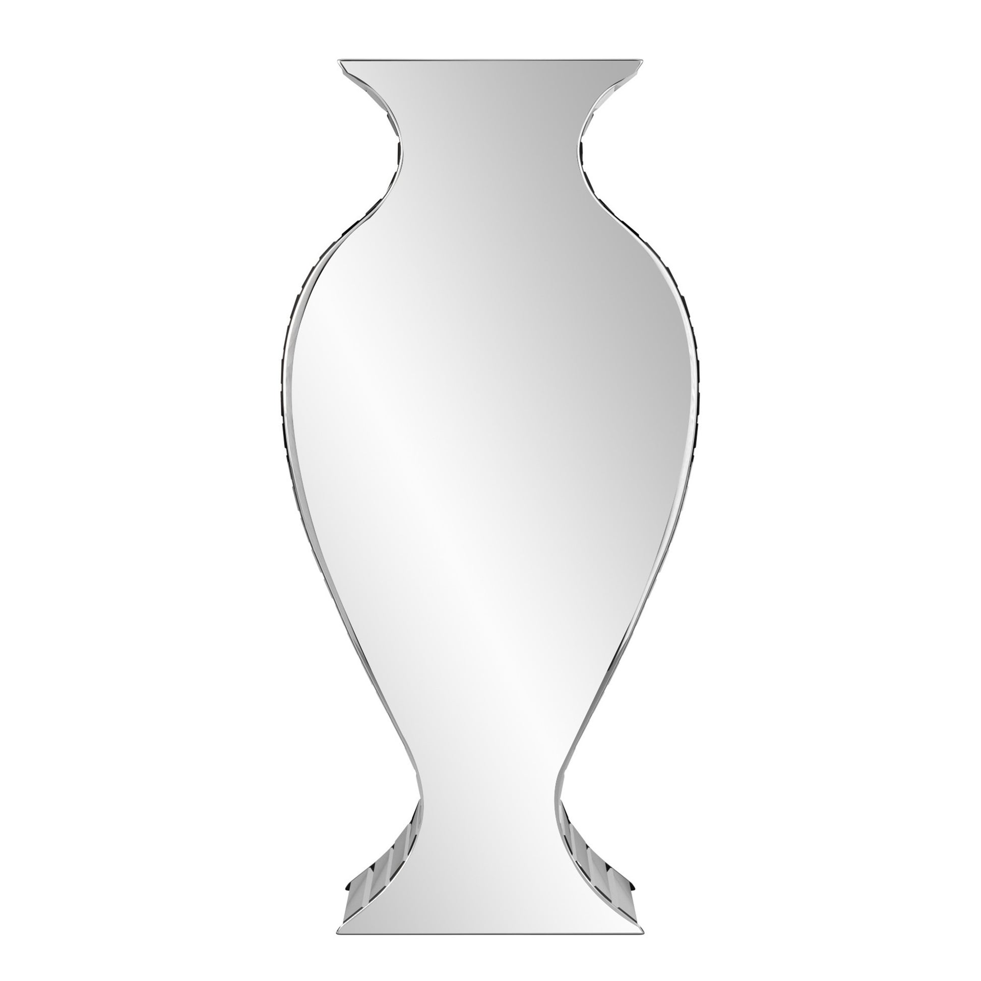 Curvy Art Deco Style Mirrored Vase By Homeroots | Vases | Modishstore - 3