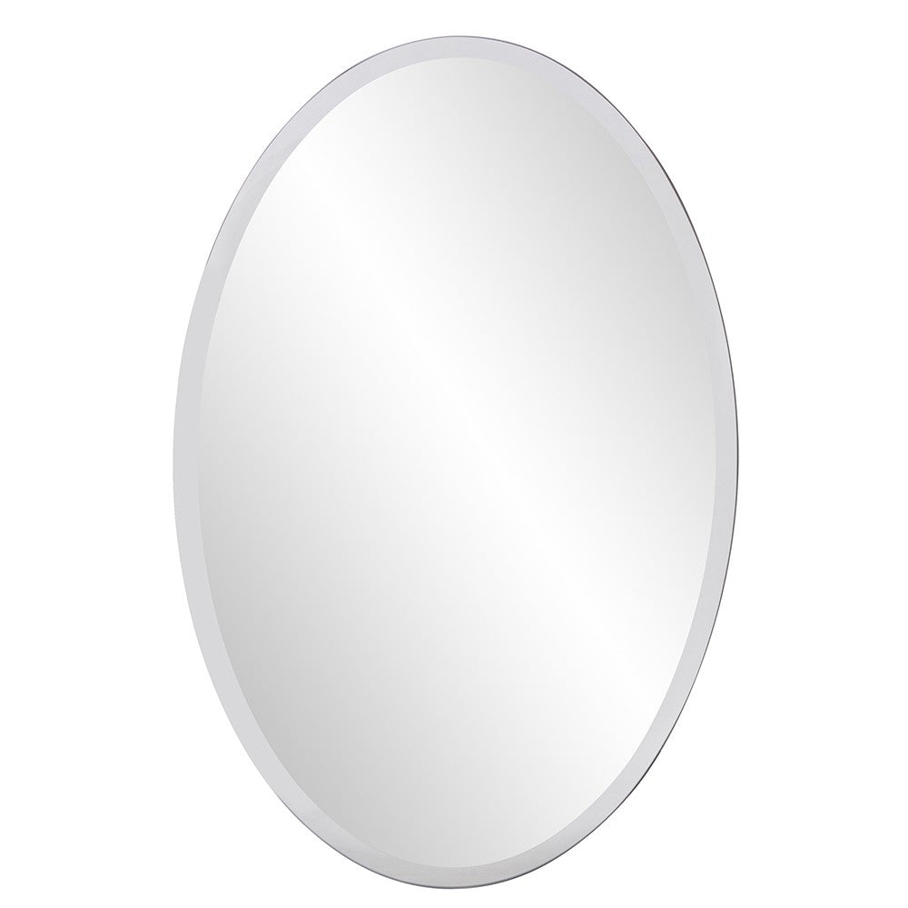 Oval Shaped Frameless Mirror By Homeroots | Mirrors | Modishstore - 2