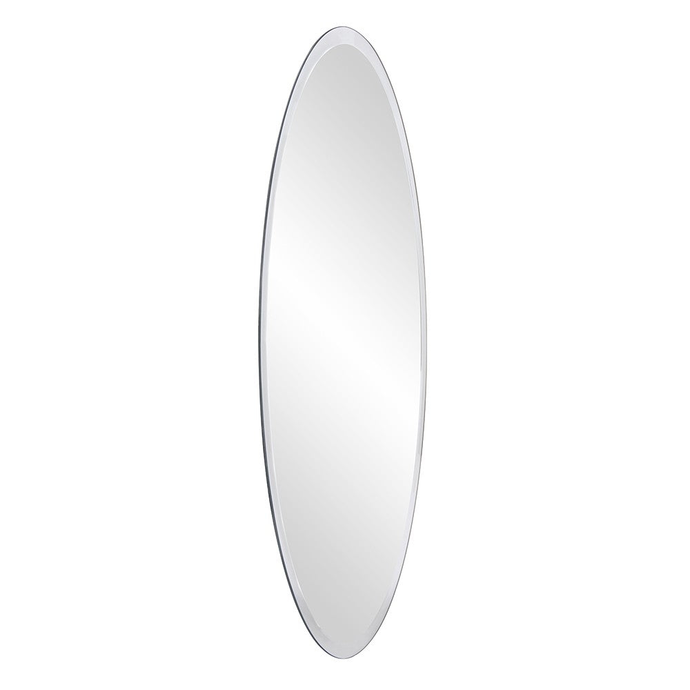 Oval Shaped Frameless Mirror By Homeroots | Mirrors | Modishstore - 3