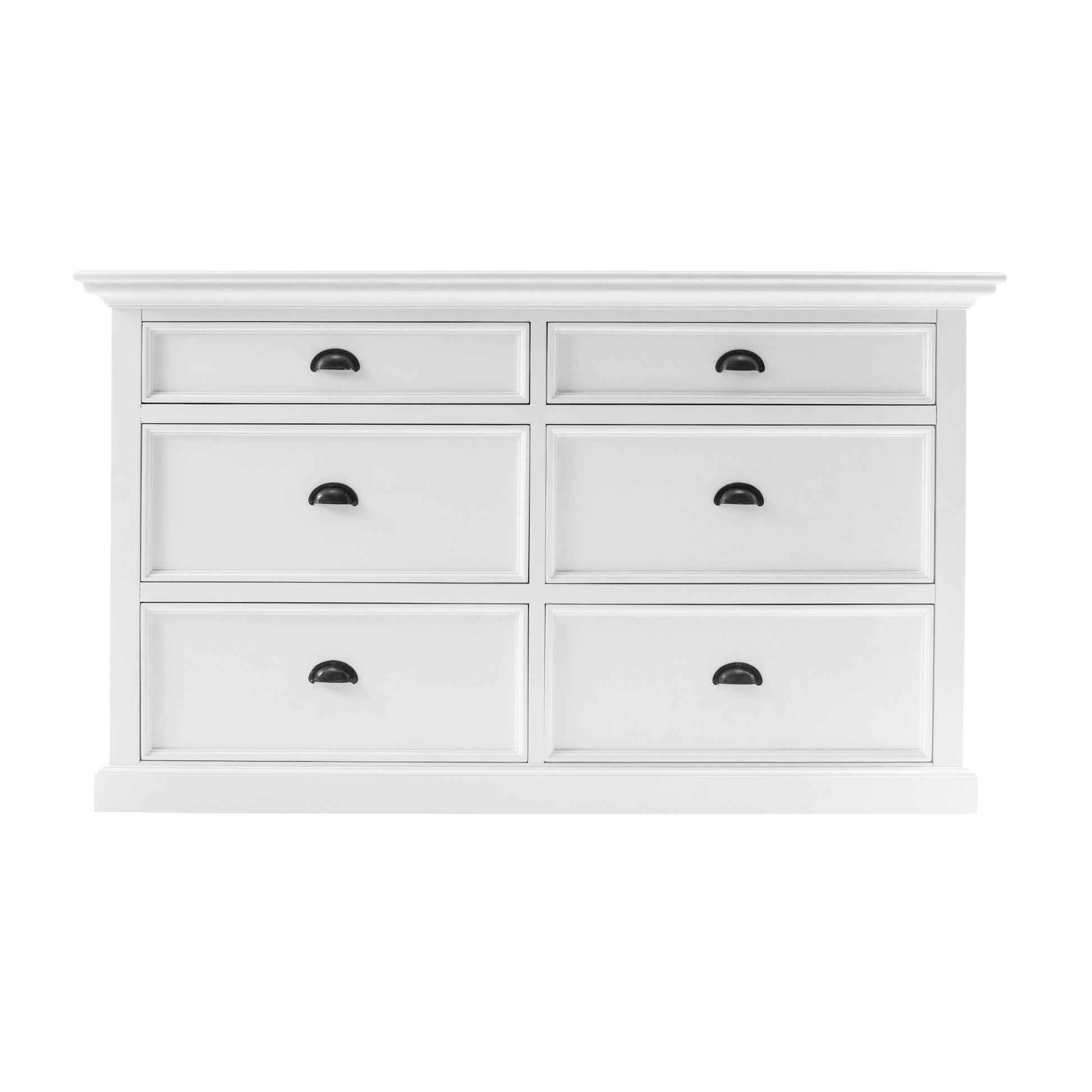 Modern Farmhouse White Six Drawer Dresser By Homeroots | Cabinets | Modishstore