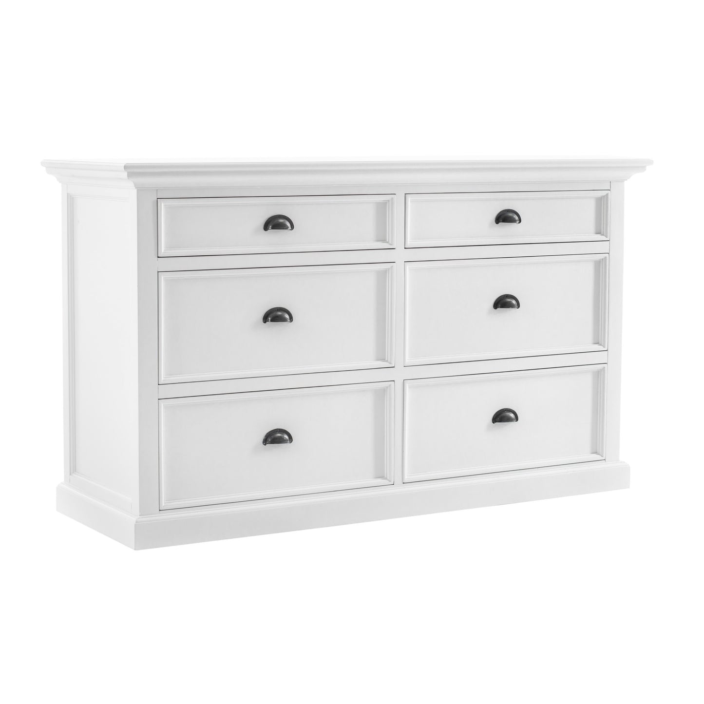 Modern Farmhouse White Six Drawer Dresser By Homeroots | Cabinets | Modishstore - 2