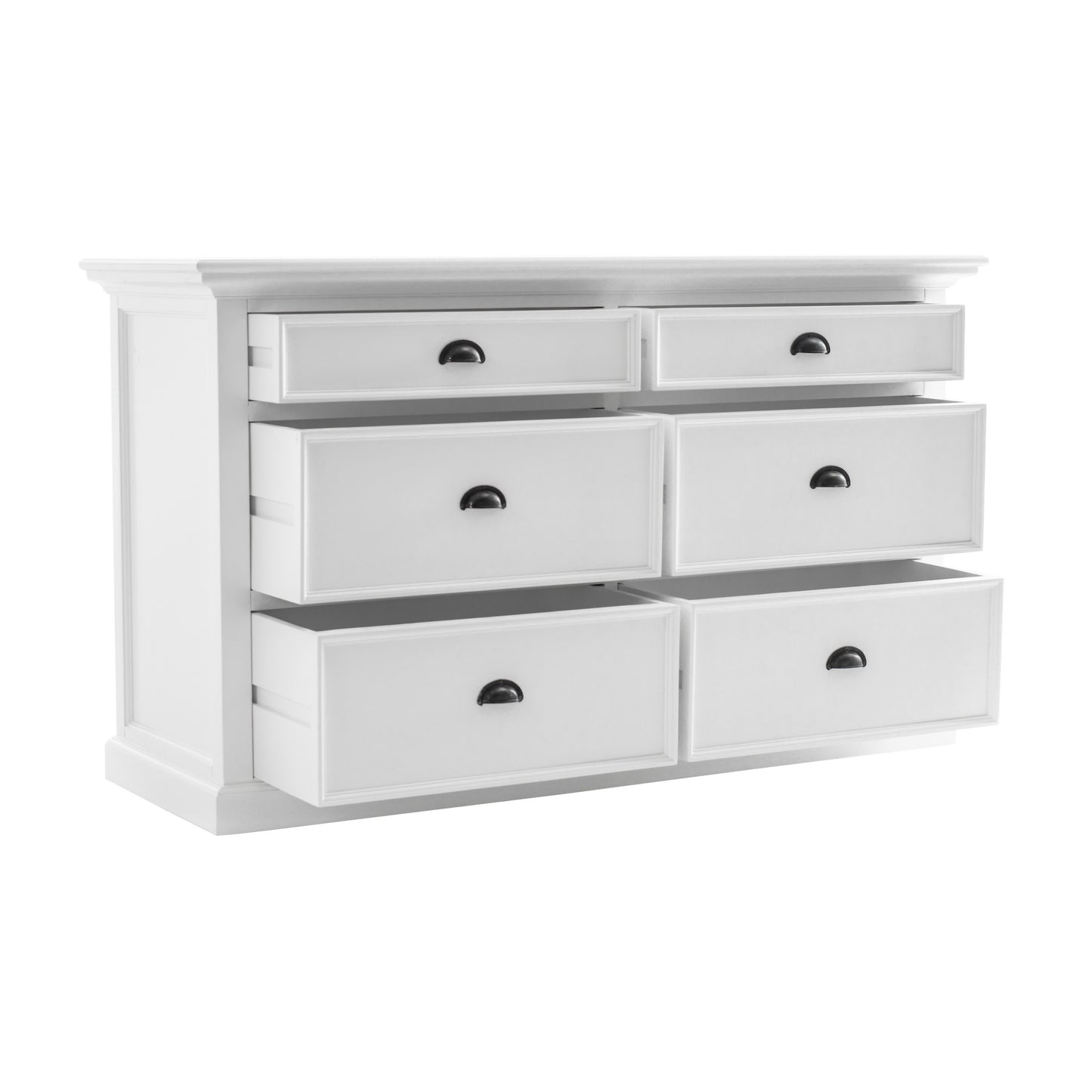 Modern Farmhouse White Six Drawer Dresser By Homeroots | Cabinets | Modishstore - 3