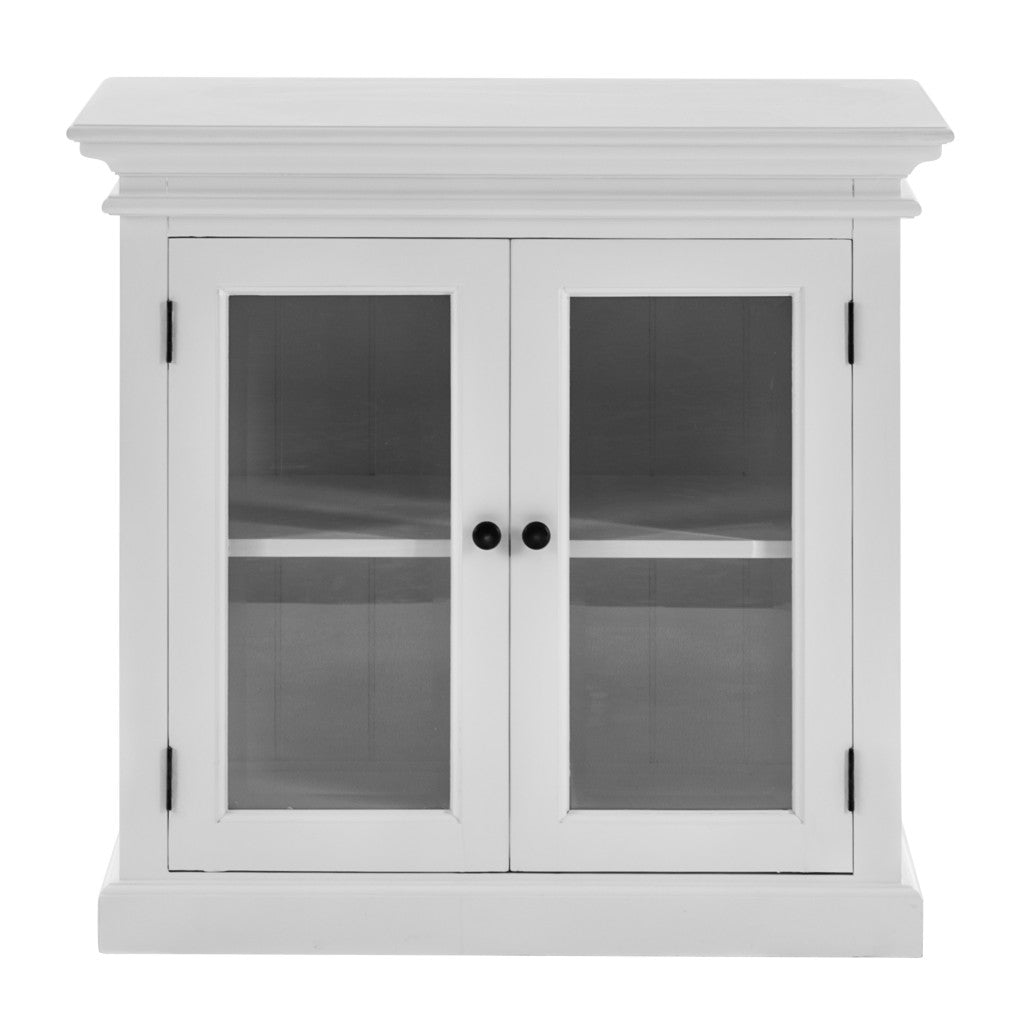 Modern Farm White Glass Door Accent Cabinet By Homeroots | Cabinets | Modishstore