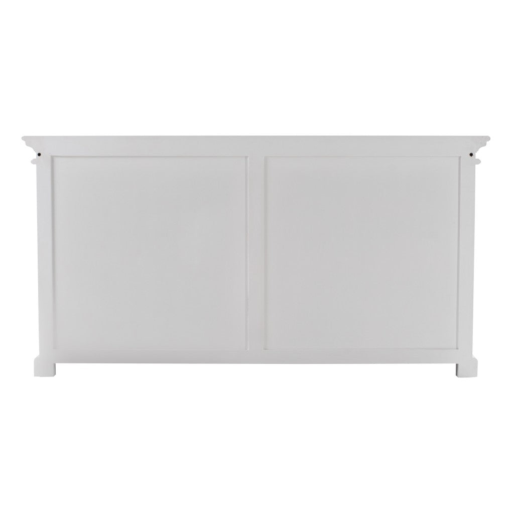 Modern Farm White Glass Door Buffet Server By Homeroots | Sideboards | Modishstore - 4