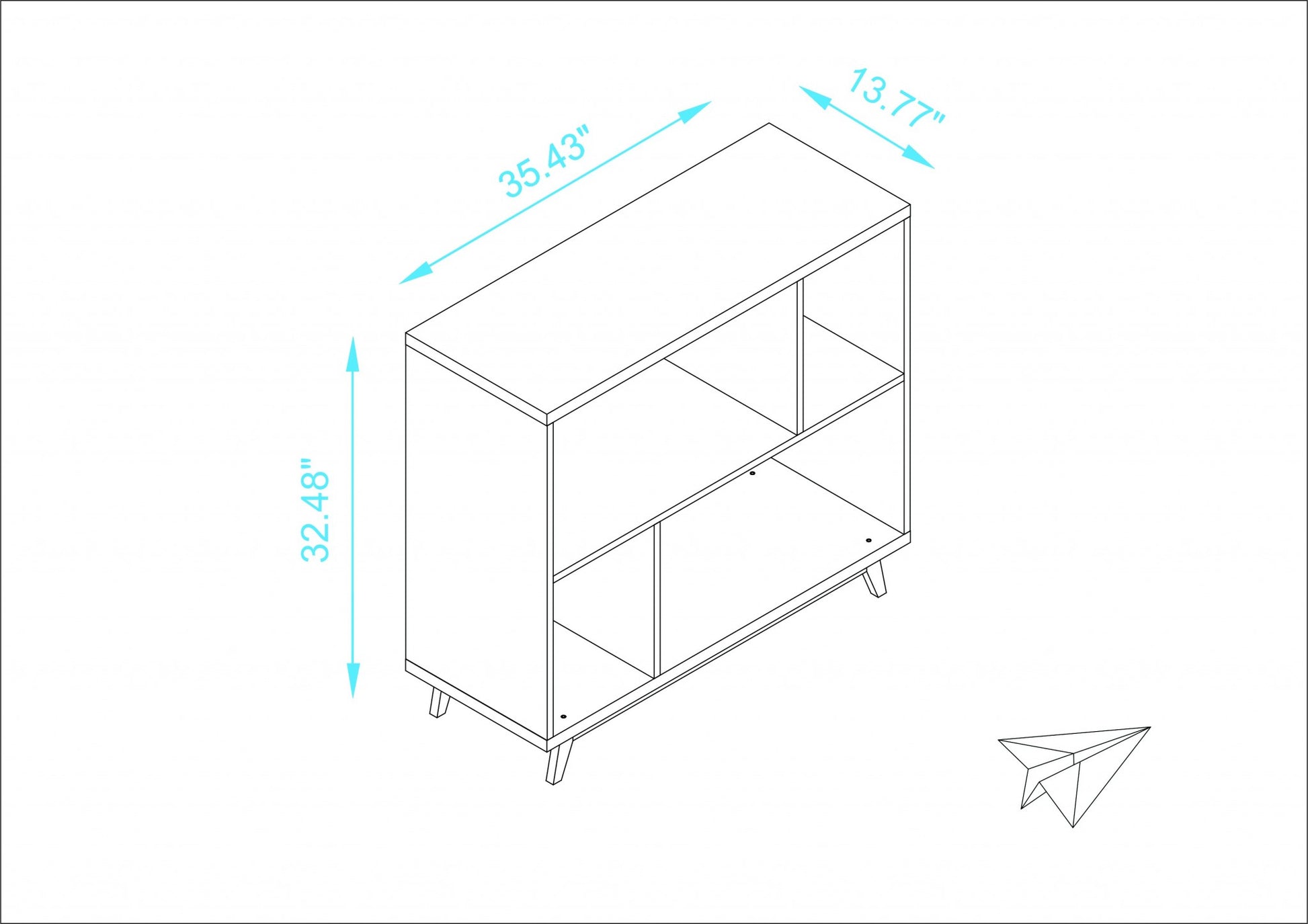 Modern Black and Natural Bookcase By Homeroots | Desks | Modishstore - 13