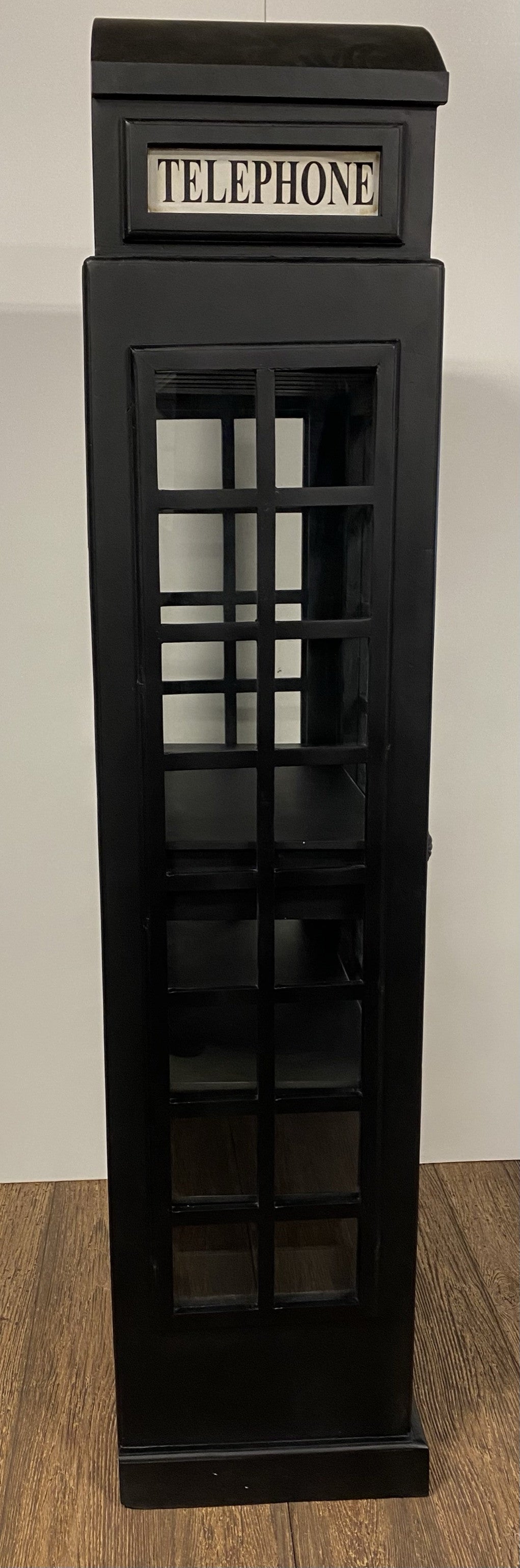 Vintage Black Wooden Phone Booth Bar Cabinet By Homeroots | Cabinets | Modishstore - 3