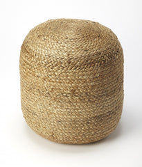 Bohemian Bullet Jute Pouf Ottoman By Homeroots