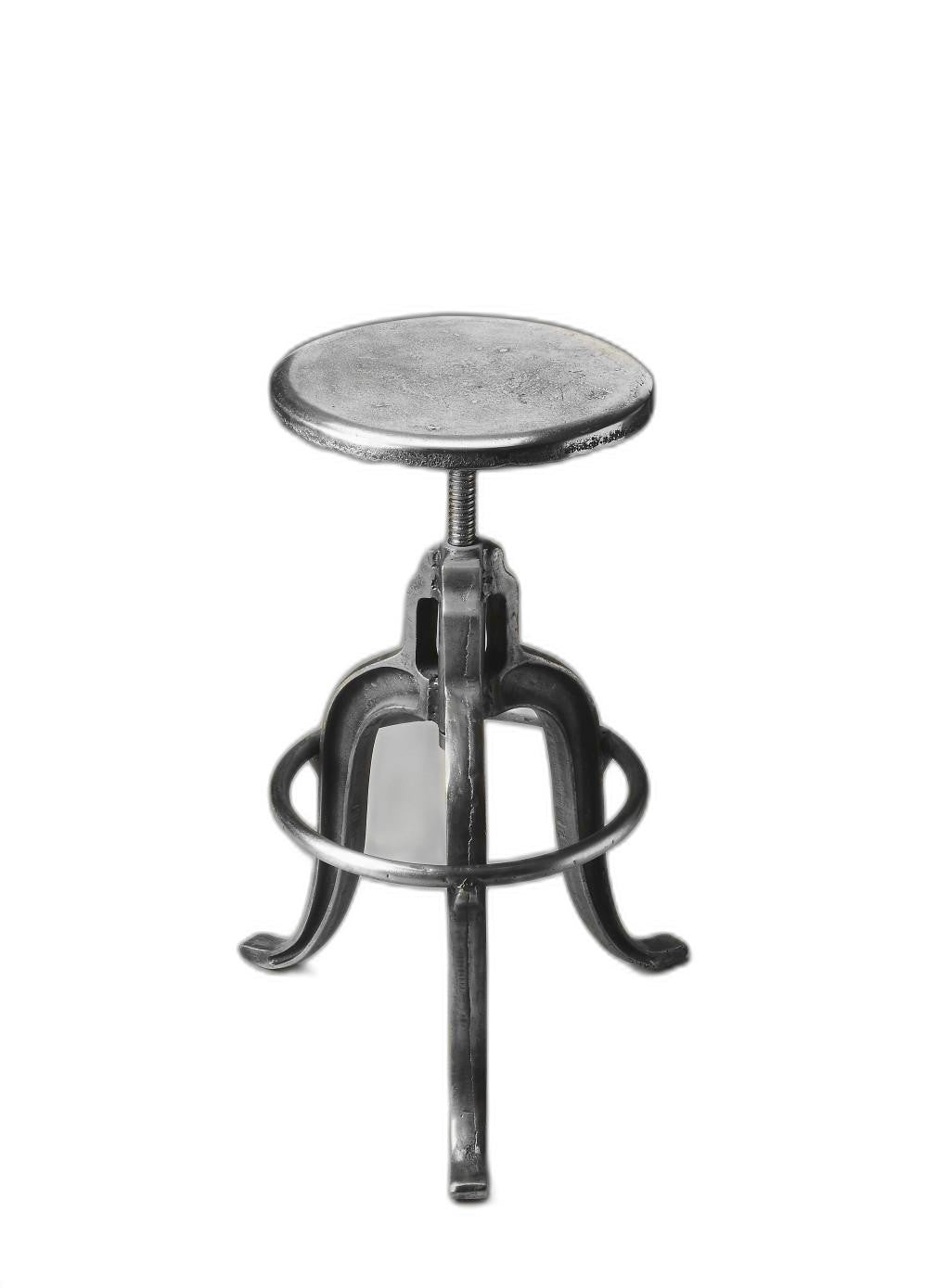 Glossy Iron Revolving Bar Stool By Homeroots | Bar Stools | Modishstore - 3