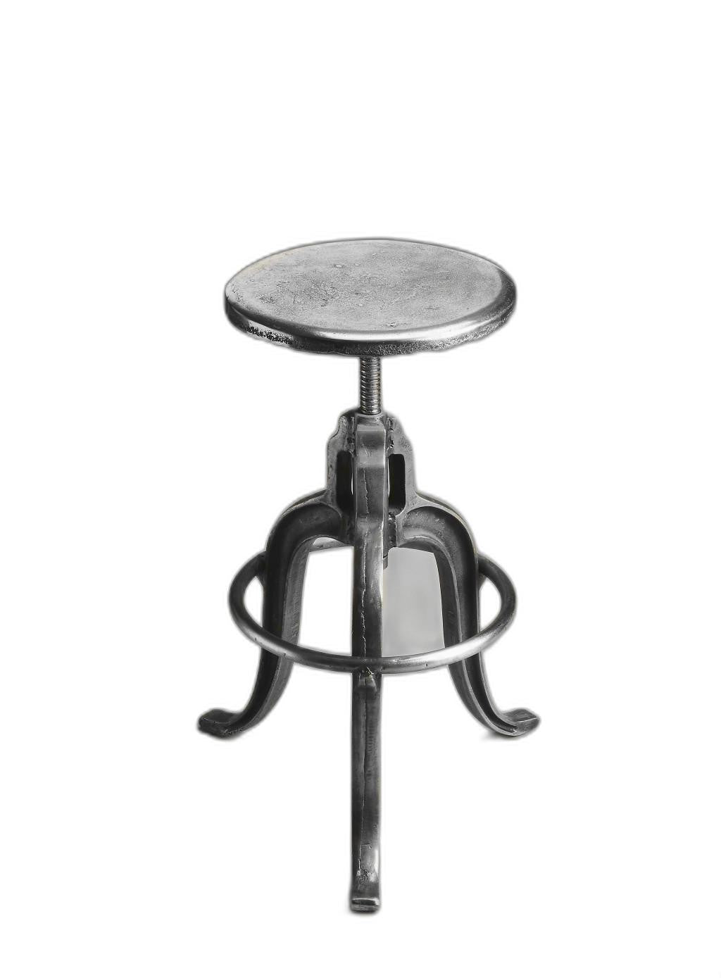 Glossy Iron Revolving Bar Stool By Homeroots | Bar Stools | Modishstore - 4