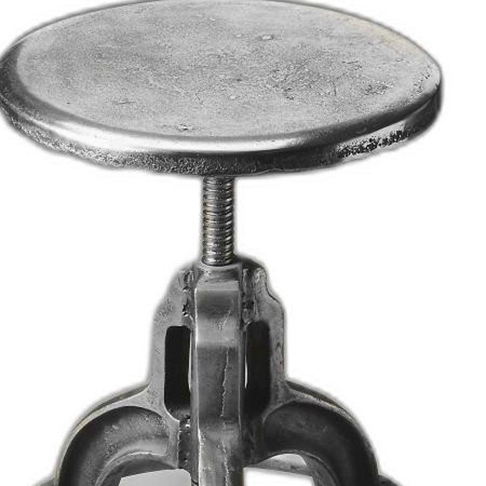 Glossy Iron Revolving Bar Stool By Homeroots | Bar Stools | Modishstore - 5