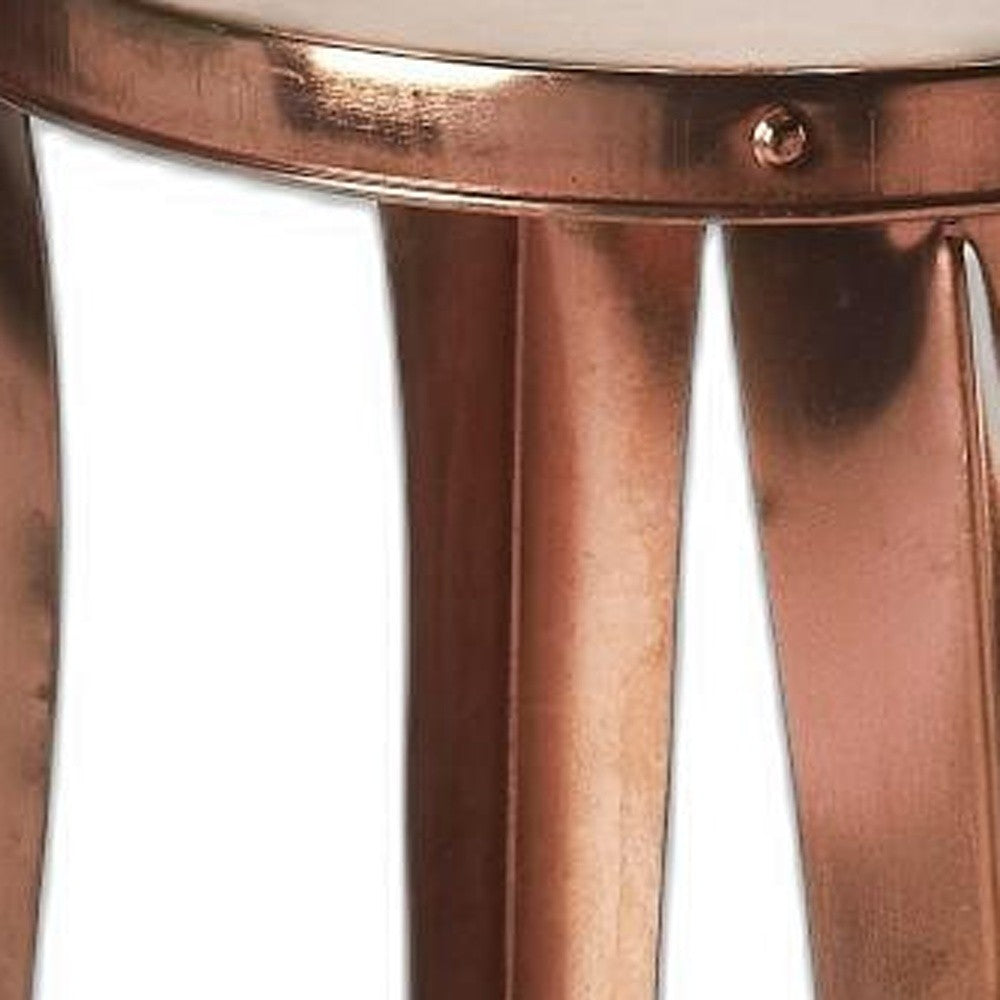 Rustic Copper Backless Bar Stool By Homeroots | Bar Stools | Modishstore - 6