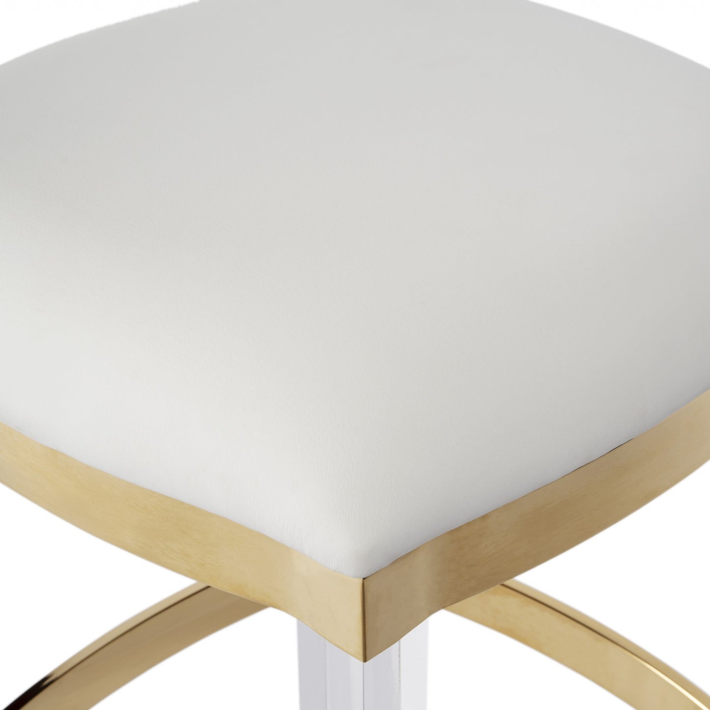 Acrylic And Polished Gold Counter Stool By Homeroots | Counter Stools | Modishstore - 5