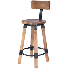 Sturdy Wood And Metal Counter Stool By Homeroots