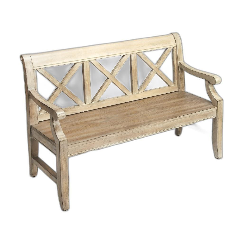 Gray Driftwood Finish Bench By Homeroots | Benches | Modishstore - 2