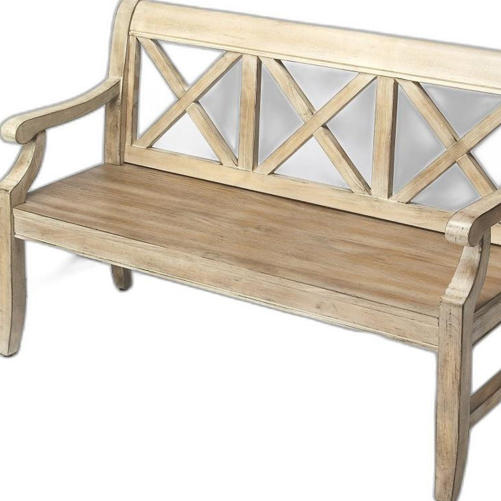 Gray Driftwood Finish Bench By Homeroots | Benches | Modishstore - 3