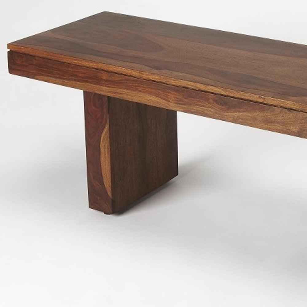 Modern Chunky Solid Wood Bench By Homeroots | Benches | Modishstore - 3