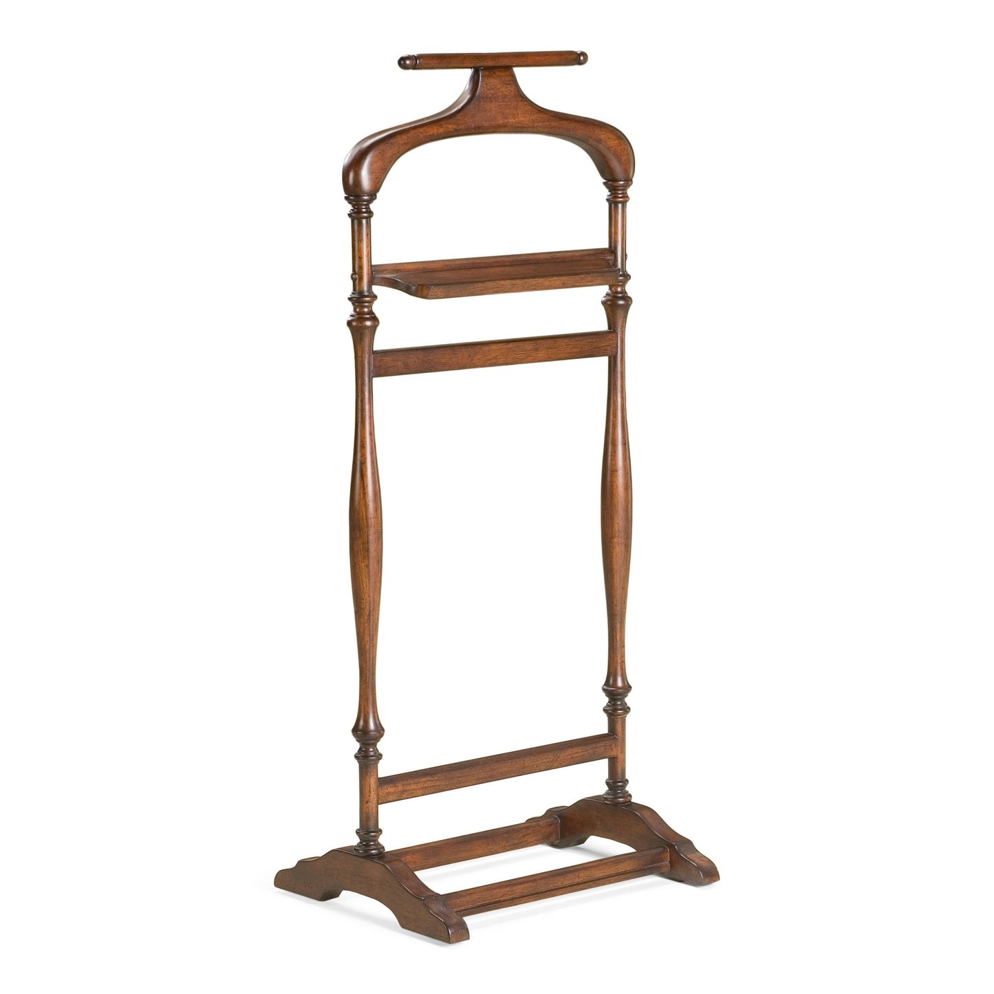 Judson Plantation Cherry Valet Stand By Homeroots | Shelves & Shelving Units | Modishstore