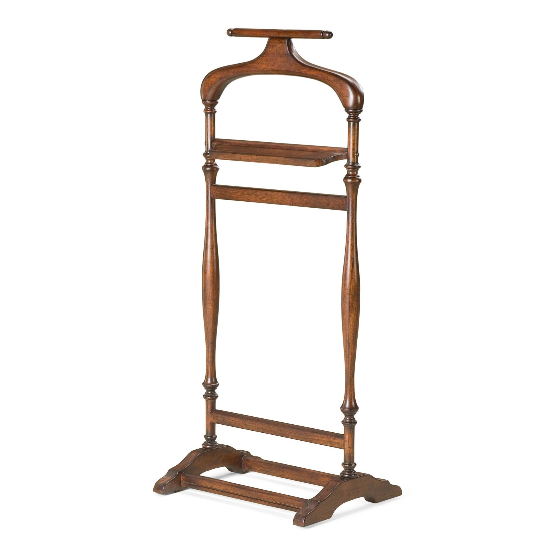 Judson Plantation Cherry Valet Stand By Homeroots | Shelves & Shelving Units | Modishstore - 3