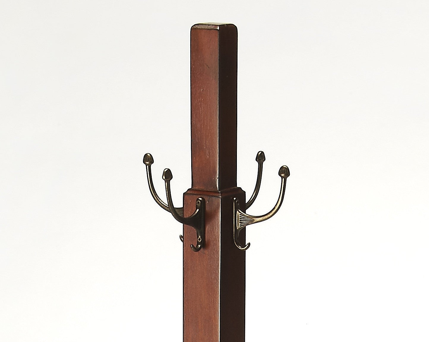 Webster Antique Cherry Coat Rack Tree By Homeroots | Coat Racks | Modishstore - 2