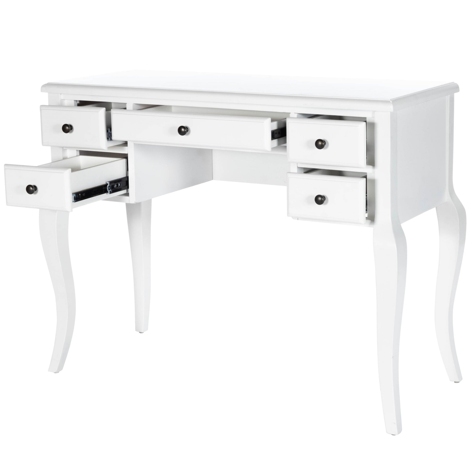 Cottage White Writing Desk By Homeroots | Desks | Modishstore - 6