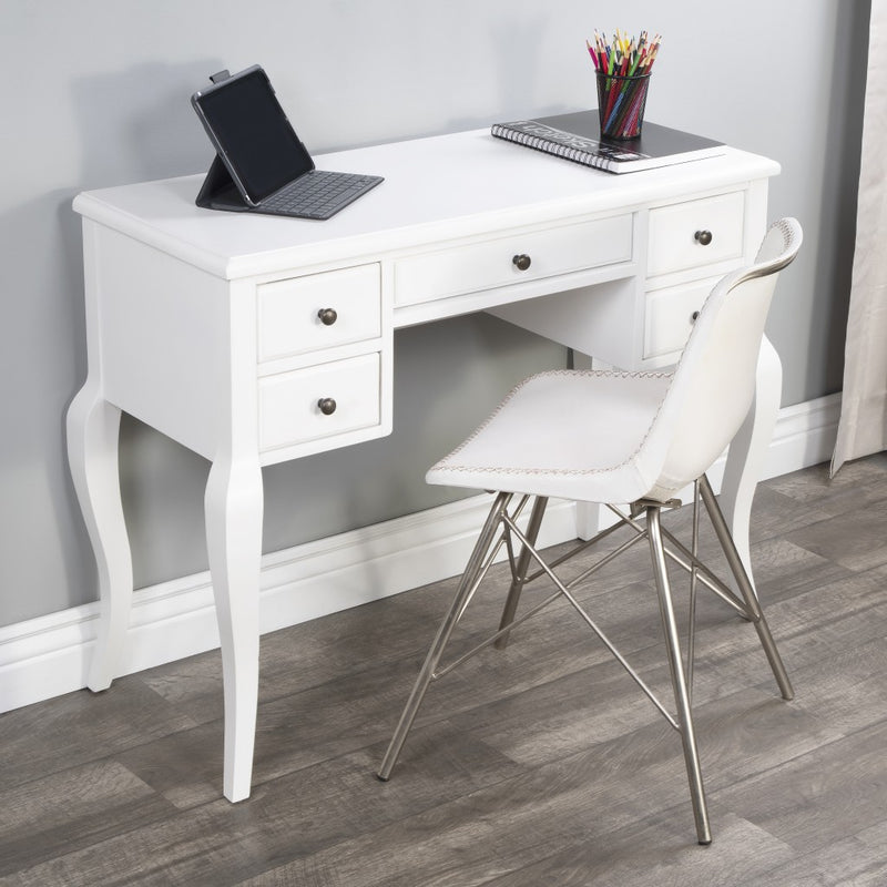 Cottage White Writing Desk By Homeroots | Desks | Modishstore