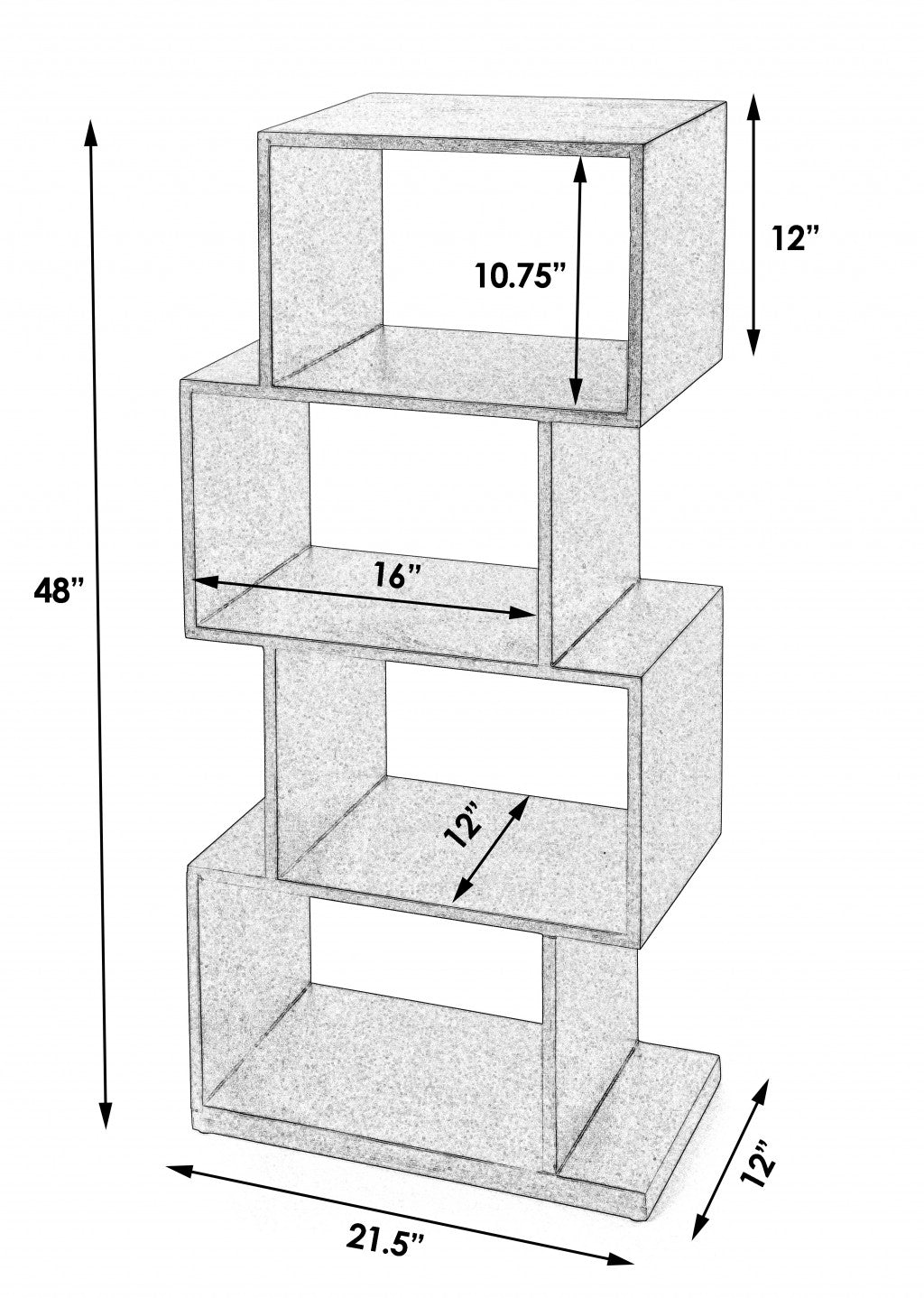 Stockholm Coffee Etagere By Homeroots | Bookcases | Modishstore - 7