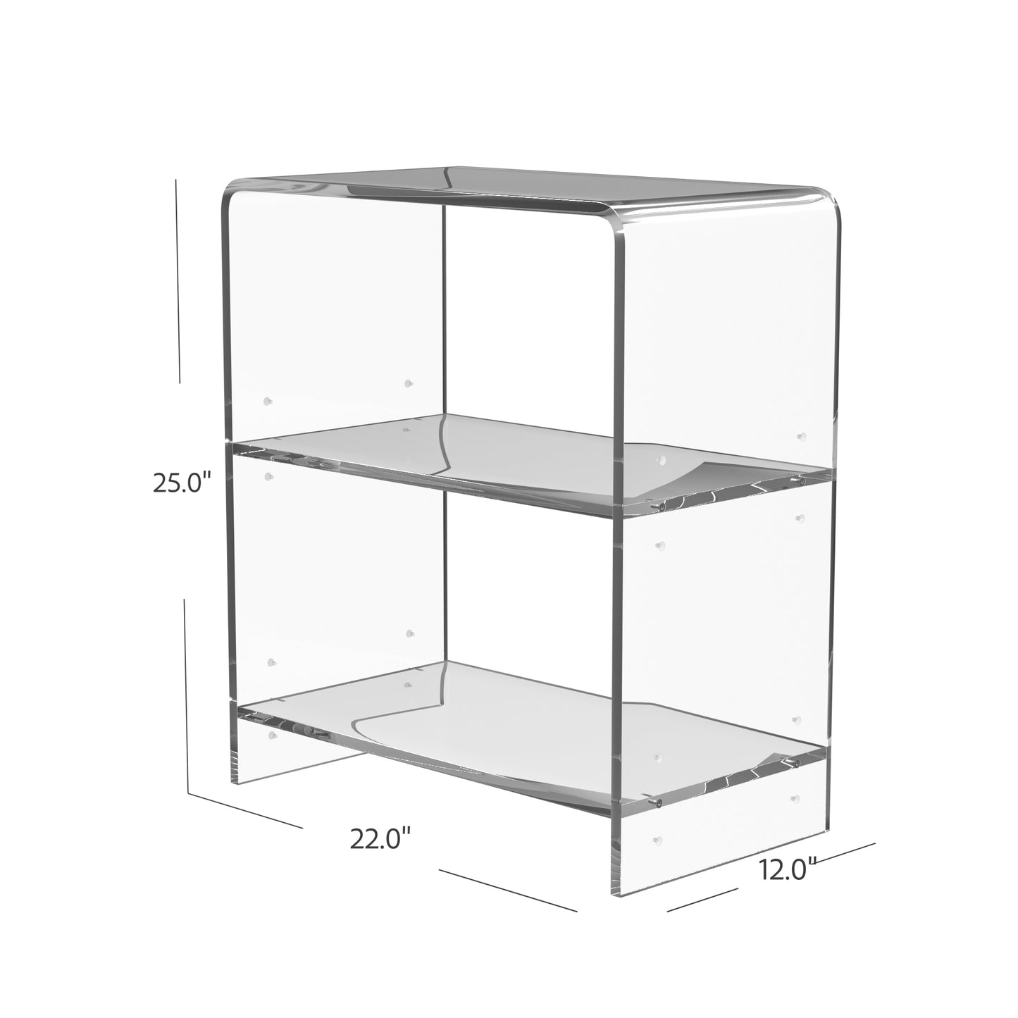 Crystal Clear Acrylic Bookcase By Homeroots | Bookcases | Modishstore - 5