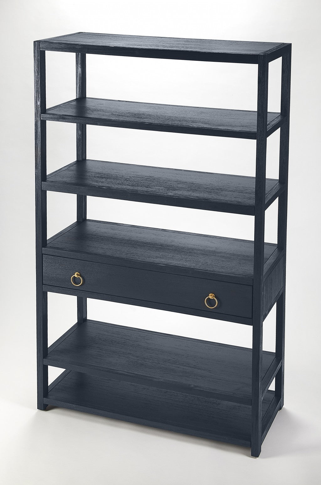 Lark Navy Blue Bookshelf By Homeroots | Bookcases | Modishstore